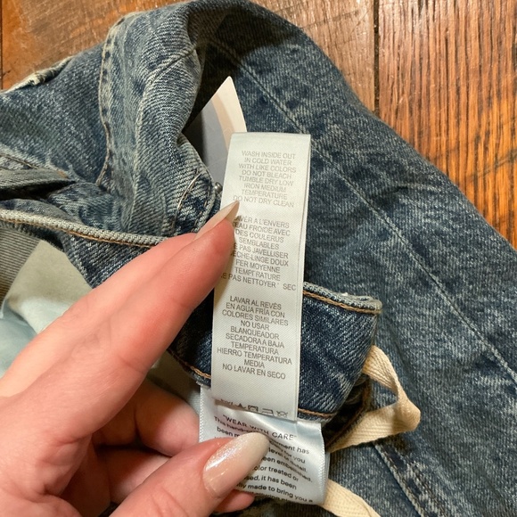 Good American Good Extreme Barrel Jeans High Rise Balloon Fit Indigo Blue Size 8 - Picture 14 of 16